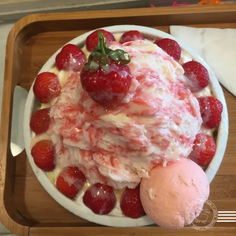 台中 北屯區。剛好冰果室-台中必吃珍珠奶茶雪花冰+萌發少女心莓瑰甜心