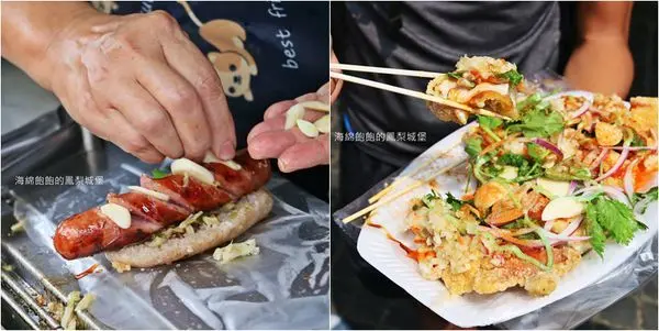 平溪第一名排隊美食/食尚玩家推薦『平溪故事香腸』高粱酒黑豬肉香腸、大腸包小腸、碳烤香雞排、巫婆雞排，菜單價位