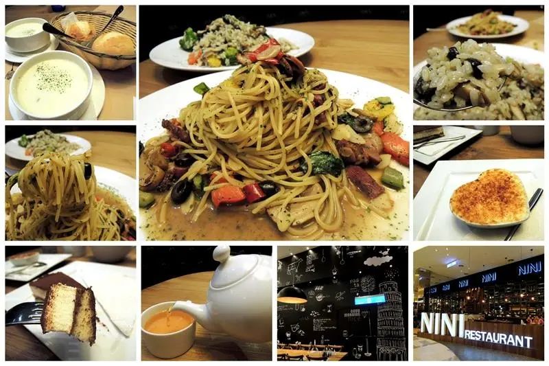 桃園 NINI 尼尼義大利餐廳 台茂店 義大利麵小山份量超驚人 橄欖油燉飯清爽 套餐表現優 無低消免費WIFI適合聚餐~ 南崁 台茂購物中心 燉飯 蘆竹
