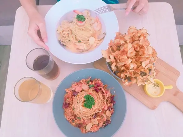 捷運忠孝復興站✿ 樂。野食✿疊高高的薯圈圈好涮嘴 ! 還有超~~~~~~好吃的義大利麵!!