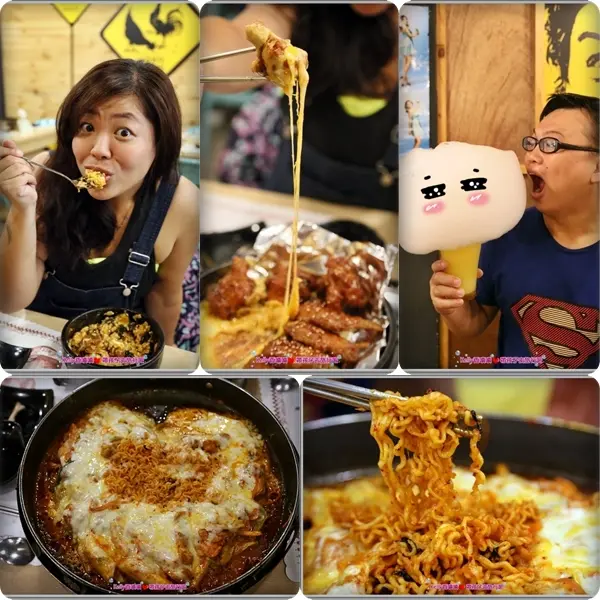 桃園食記♥ ▌OMAYA麻藥瘋雞桃園創始店 ▌♥ 韓式辣醬起司炸雞／起司春川辣炒雞排／韓式拌飯／棉花糖泡泡