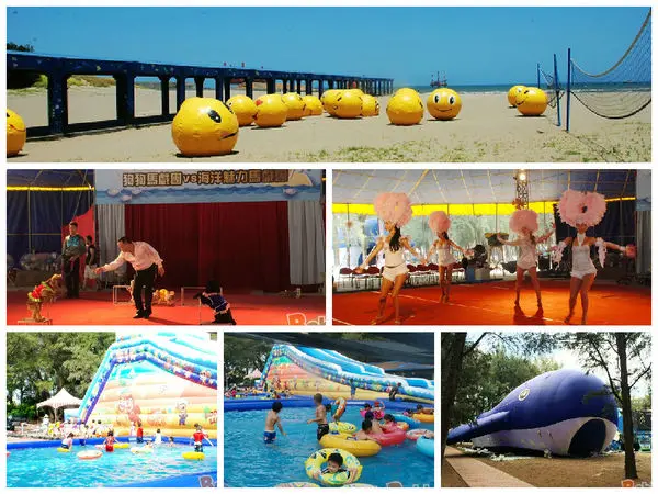 【苗栗旅遊玩樂】通霄海水浴場.狗狗馬戲團.夏日渡假勝地(沙灘/游泳/美食/烤肉/露營)