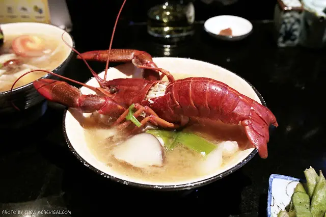 台中北屯│那一間日式串燒居酒屋＊你沒看錯！整隻龍蝦的超級豪華版味噌湯只要100元！台中宵夜推薦來這就對了！
