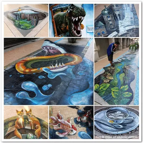 【台中沙鹿景點】國王社區3D立體彩繪。3D街頭彩繪藝術 靜宜商圈彩繪地景