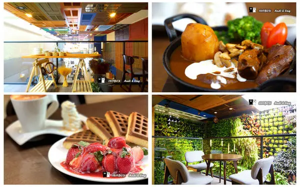 【台中。南屯】木門咖啡Wooden Door。3216植栽牆盆栽。與大自然結合的咖啡廳。私房咖哩牛腩飯。鮮草莓冰淇淋鬆餅。IG打卡熱門餐廳