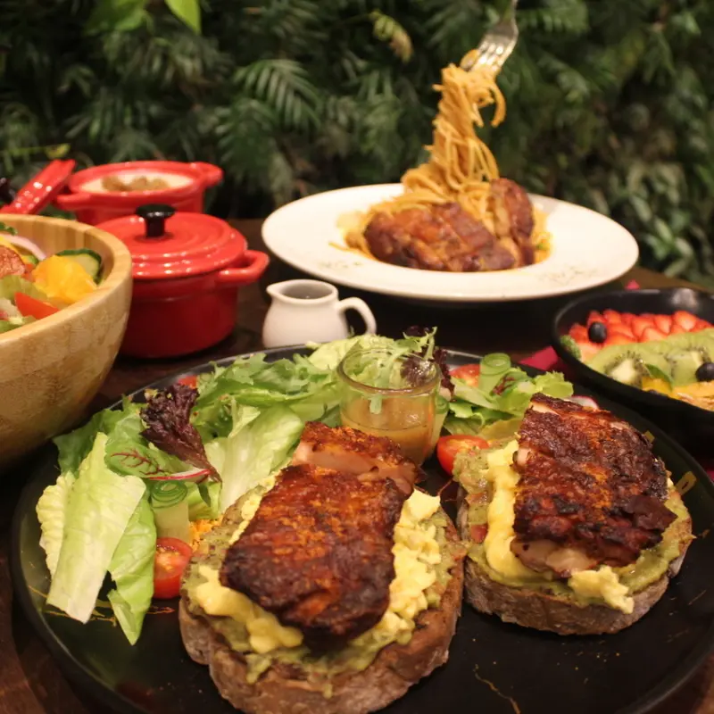 台中美食｜木門咖啡Wooden Door-豐盛早午餐，環境雅致餐點好吃