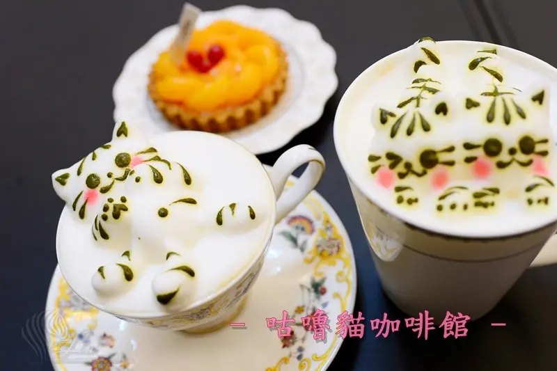 【美食】台中市。西區《咕嚕貓咖啡 (旗艦店)》少女心療癒下午茶！3D立體貓咪拉花