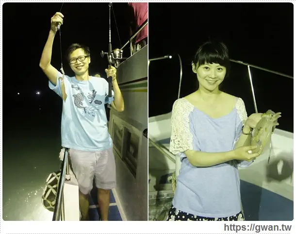 [澎湖旅遊●白沙鄉] 澎湖戀夏之旅船釣活動--海上享用鮮味晚餐+夜釣小管~媽呀!!我們釣到花枝啦