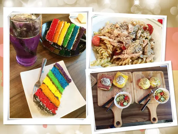 [台北板橋.捷運府中站美食]墨爾本布蕾斯咖啡廳 Melbourne Press Cafe~彩虹蛋糕，假日班尼蛋克蛋－療癒你的味蕾