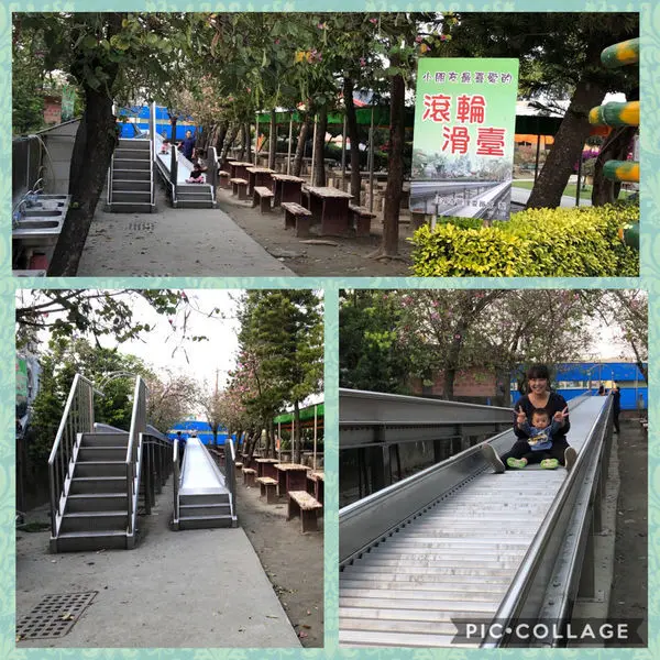 《台南 佳里》佳福寺—不用出國也有長長滾輪溜滑梯x戶外烤肉區x大片野餐草坪！（免費親子景點）