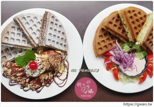 板橋182 Pancake早午餐|下午茶–限定版炸鬆餅、三星蔥麻糬鬆餅，令人驚喜連連的創意鬆餅❤
