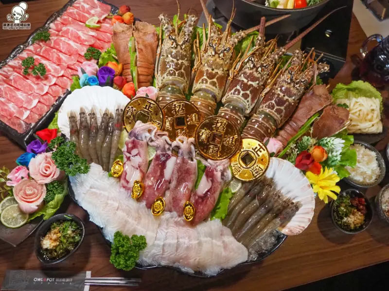 老母雞上湯香濃貓頭鷹鍋物，大船入港之豪華群蝦海陸套餐、大肉盤鍋物 X 聚餐不冷場吃好料 - 跟著尼力吃喝玩樂＆親子生活