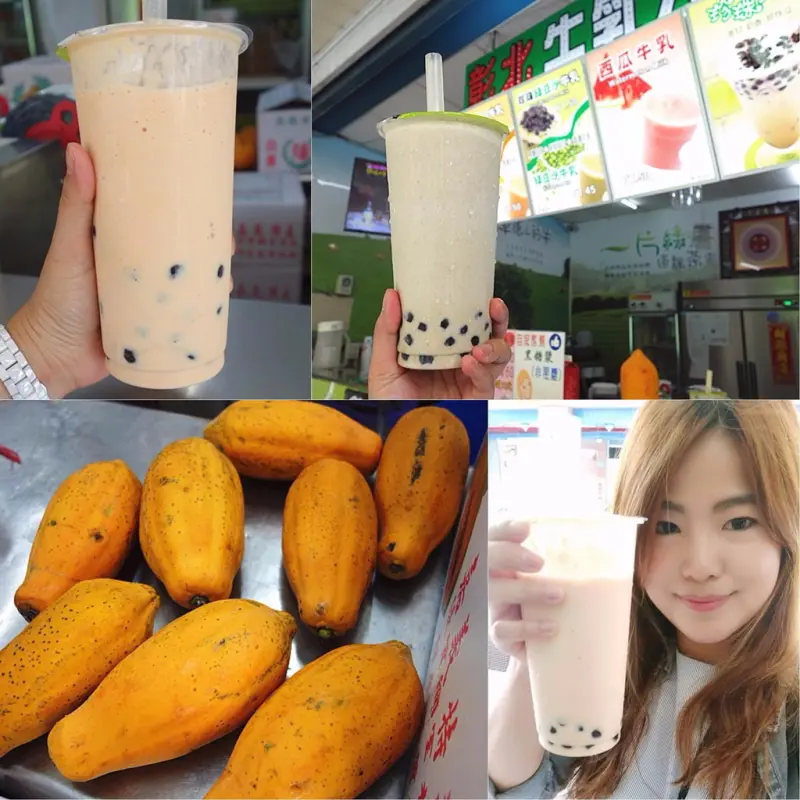 【彰化市木瓜牛乳】彰北牛乳大王；木瓜牛乳加珍珠的口感沒想到這麼特別的好喝！真材實料的木瓜牛乳、綠豆沙牛乳，黃金比例超好喝。