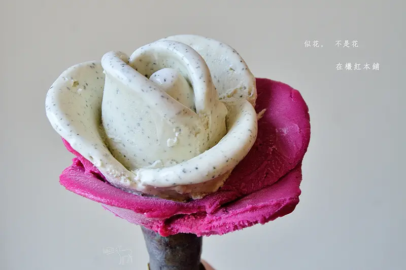 台北咖啡館:在欉紅本鋪 花朵冰淇淋