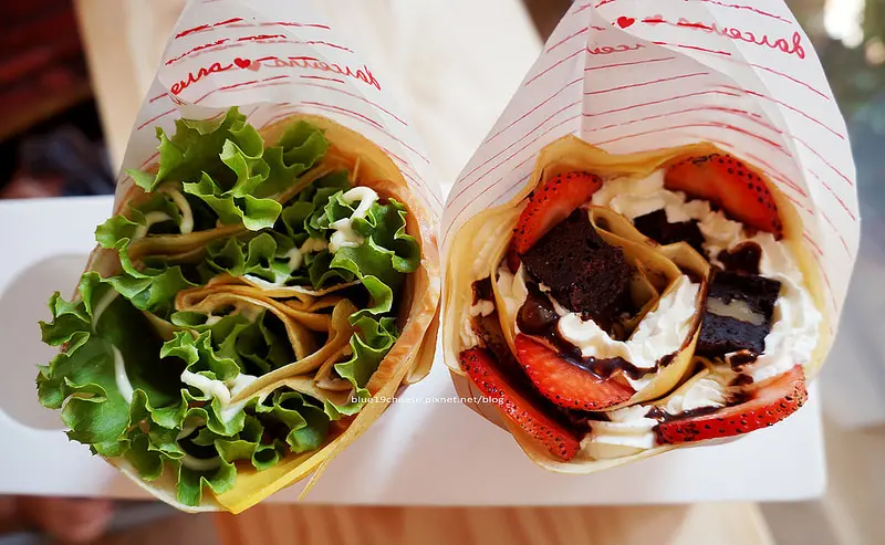 【台中西區】FUN TOWER日式可麗餅 - 日本散步甜食.製作過程透明化.把馬卡龍可麗露布朗尼包進可麗餅裡.近台中教育大學和文化中心