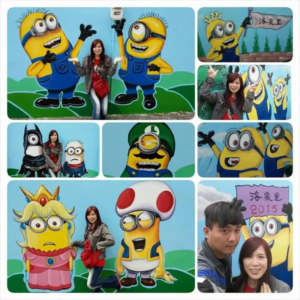 【台中景點】充滿幸福的洛泉站~小小兵彩繪牆              