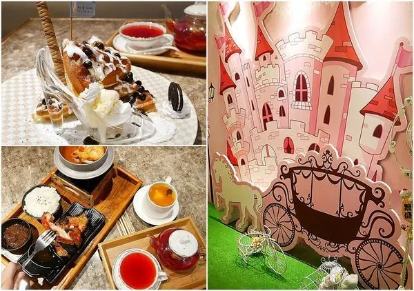 初曼咖啡 first&smile - 台北西門町簡餐，一鍋一燒雙拼超實惠，玻璃高跟鞋鬆餅超吸睛，快把灰姑娘給我叫來試穿