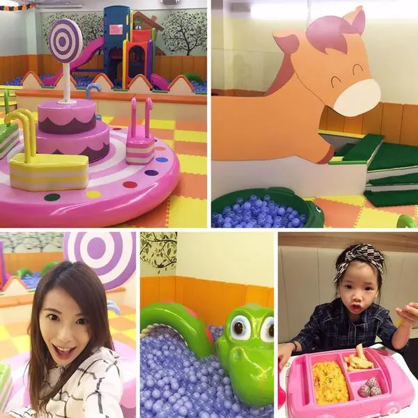 【台北松山區。親子餐廳】餐點精緻美味 ♥︎ 電動旋轉木馬 ♥︎ 決明子沙坑『卡樂親子蔬食餐廳』。近捷運
