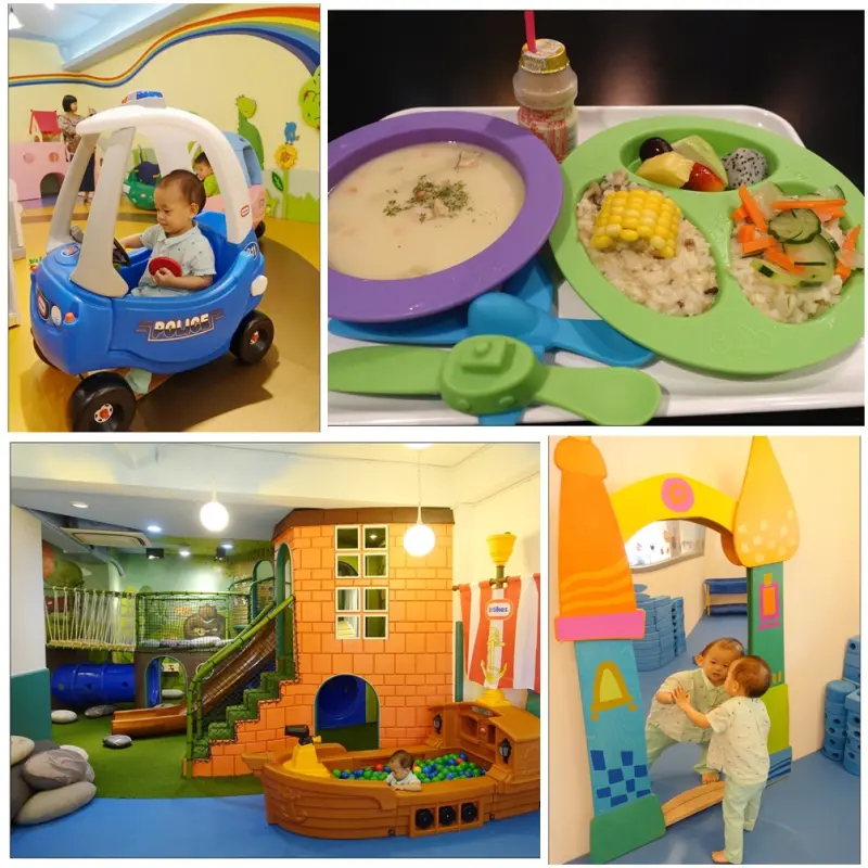 【台北中正區】♥Greenwood Taipei 格林屋♡藝人郁方開的親子餐廳．有大型溜滑梯．球池．各種小車車隨你開