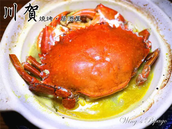 ［忠孝敦化]川賀燒烤居酒屋。放鬆享用美食好所在│鹽烤雞肉串。烤馬頭魚。奶油螃蟹。無骨牛小排體驗│