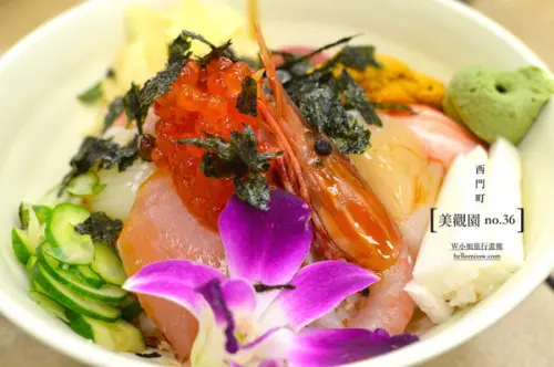 【W小姐旅行畫報】台北｜食記 台北城老舖美觀園 西門町老字號 歷久彌新的經典 跨越一甲子的真材實料 上乘生魚片蓋飯 大明蝦沙拉              