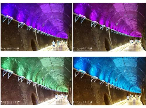 【苗栗市】「功維敘隧道」百年歷史新風貌，隧道內五彩絢麗的LED燈光吸睛又夢幻！
