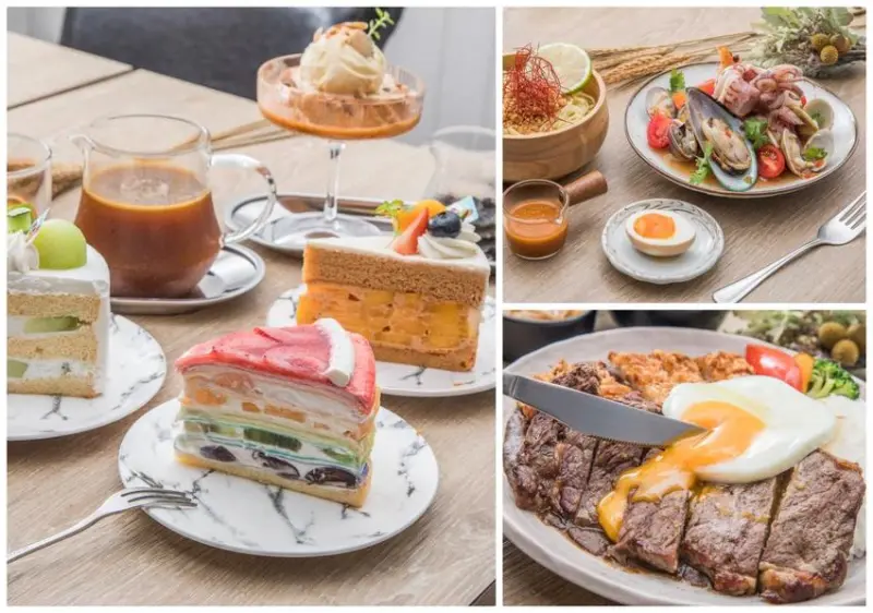 [中壢美食]好咖 howcup curry cafe/超狂雙主餐沙朗牛排＋豬排咖哩飯，IG爆紅甜點屌打知名甜點店 - 大手牽小手。玩樂趣