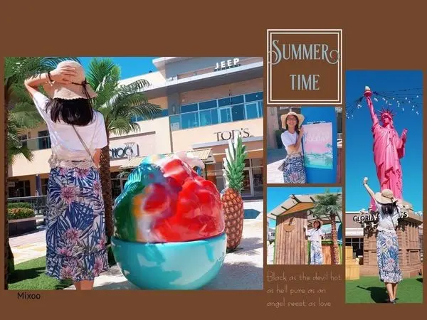 【華泰名品城巨型刨冰/粉紅自由女神像/林口三井巨大足球】2018桃園最新IG打卡景點/消暑療癒夏日行