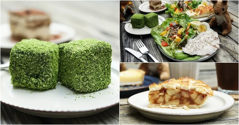 [羅東不限時有插座咖啡廳]袋鼠咖啡-買咖啡+1元送麵包 +39元送麵包沙拉，舒肥雞肉沙拉好吃不負擔，大推毛怪抹茶萊明頓蛋糕 蘋果派 羅東夜市旁 羅東美食 @跳躍的宅男