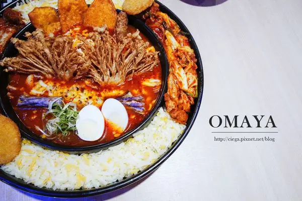 【台南中西區│韓式】OMAYA春川炒雞│辛普森湯一次享受招牌春川炒雞和起司年糕鍋，份量多到嚇人、飽到腦門│超厲害的起司牽到天邊去