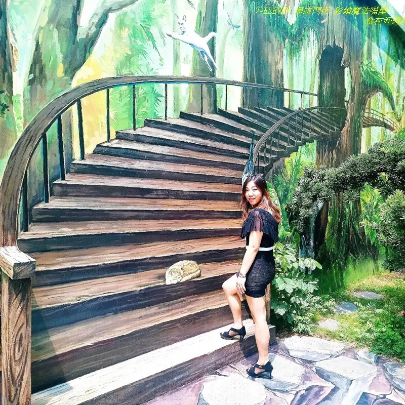 雲林斗六景點魔法喵屋，立體貓咪彩繪在7-ELEVEN 保庄門市，好萌好吸睛，快來跟貓星人拍照互動～