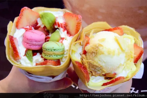 花花，甲飽沒【台北食記】Fun Tower日本軟式可麗餅 終於北上展店啦！少女必吃夢幻甜點推薦