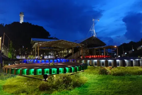 (胖樺遊記)台南必訪景點「仁德·十鼓文化村」/老糖廠/星光票/親子出遊/文創園區/夜景/保安車站