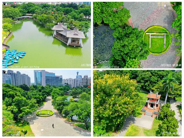 【台中。北區】台中公園。百年神社。躺著的鳥居。湖心亭。更樓。空拍攝影分享