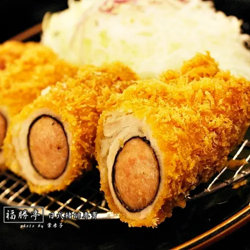 [台南安平區]福勝亭TONKATSU 日式豬排專賣-鹽烤鯖魚定食+德式香腸豬排捲定食!!飯、湯免費無限續!!