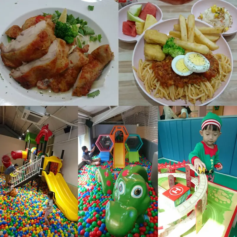 高雄~童樂島親子餐廳~分層遊戲區~大小溜滑梯通通有~小朋友玩樂天堂~CP值很高的親子餐廳~              