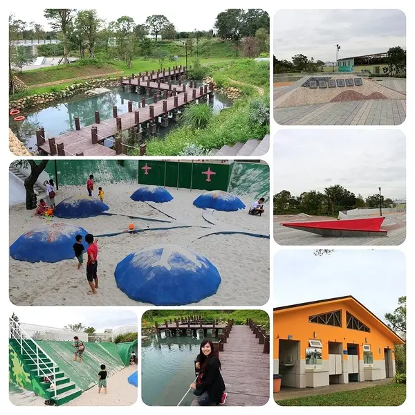 【台中景點】台中神岡圳前仁愛公園~免費親子遊好去處/戰鬥機/景觀步道及生態園區/堡壘沙坑/小小攀岩        
      