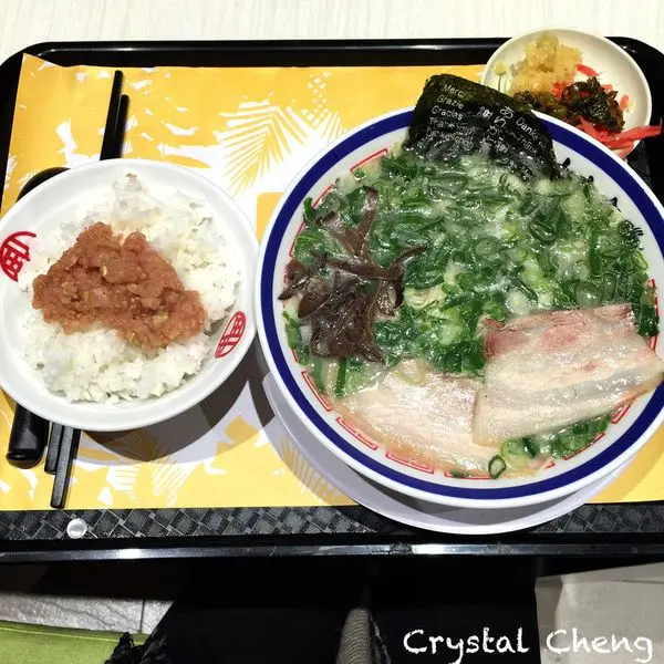 【新北美食推薦】博多長濱拉麵 田中商店拉麵 三井Mitsui outletpark美食街 湯濃蔥香美味拉麵推薦 (日式 拉麵 排隊美食)