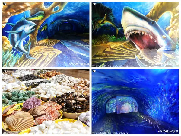 【宜蘭。蘇澳】祝大漁物產文創館。長達12公尺的360度擬真3D立體魚龍捲隧道。阿帕契直升機3D立體畫。宜蘭蘇澳順遊景點