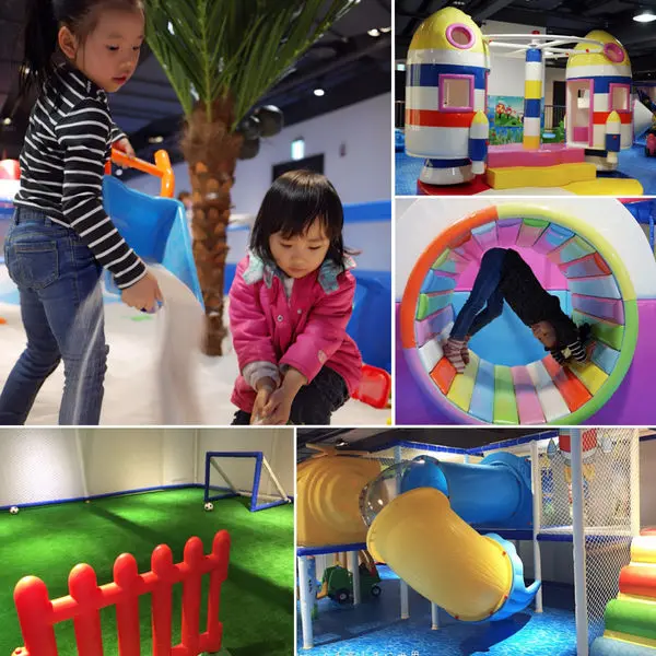 台北車站商圈 ♥︎『powerkids 活力寶貝室內遊樂園』♥︎ 南洋風情細白沙坑、彈跳床 ♥︎ 下雨天溜小孩好去處（五鐵秋葉原內）