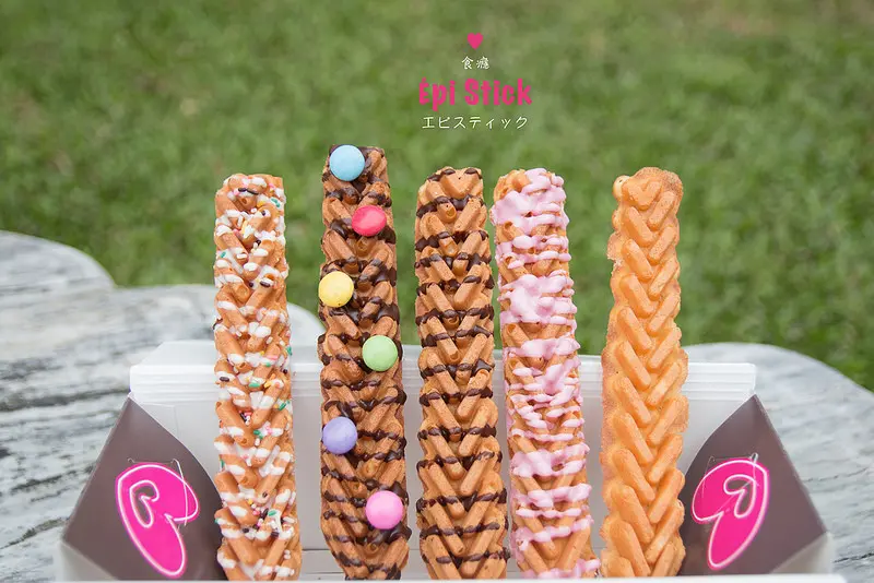 [食癮-甜點]Épi Stickエピスティック麥穗鬆餅棒-來自日本的麥穗鬆餅棒，卡哇伊又歐伊西！天母sogo新登場/台北市士林區/捷運芝山站