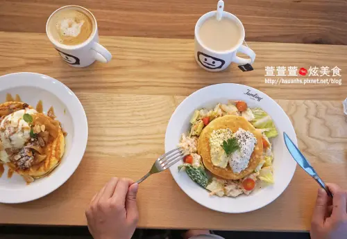 【高雄】Jamling Cafe。日本來的厚鬆餅 鹹甜各有千秋!  難得一見蘋果肉桂口味