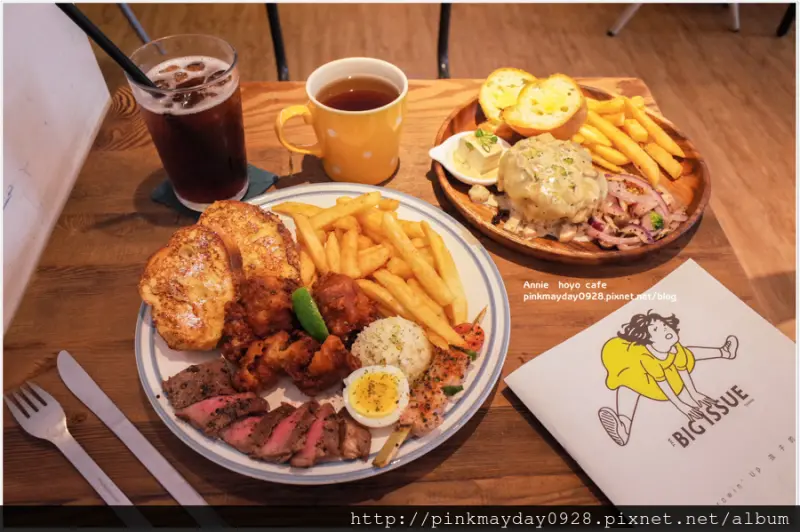 ✿台中✿ 鄰近美術館的超人氣早午餐 國王早餐真的是份量界的霸主 一早就吃牛排烤肉跟炸雞 實在是太奢侈啦 ➜ hoyo cafe