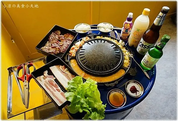 『台中。西屯區』Stand Up 韓道立燒║全新開幕韓式站著吃烤肉!媲美韓國排隊美食新村烤肉，在汽油桶上吃烤肉~生菜、白飯、泡菜、玉米起士跟烤蛋無限續(免服務費)