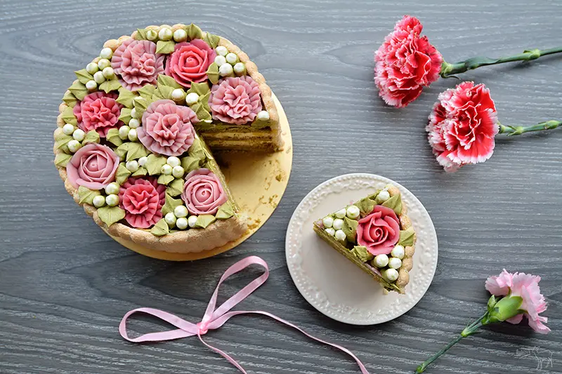 凡內莎烘焙工作室:栗子桂花慕斯抹茶蛋糕
