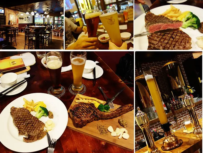 台南中西區 德斯啤鮮釀啤酒餐廳 百分百純麥釀造新鮮啤酒 戰斧豬排大口咬下的過癮口感!!德國鄉村風!!聚餐生日好據點!!