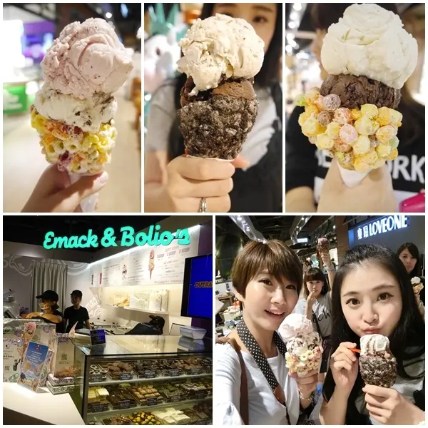 【美食】emack and bolios台灣一號店。風靡美國41年 驚天疊疊樂冰淇淋。試試看你可以堆多高。棉花糖甜筒色彩超繽紛。信義誠品4F(捷運市政府站)