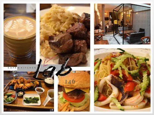 【高雄。食記】咖啡廳遇見好吃泰式酸辣海鮮冷麵!! 。麵食/漢堡/燉飯/咖啡 ─ Lab146