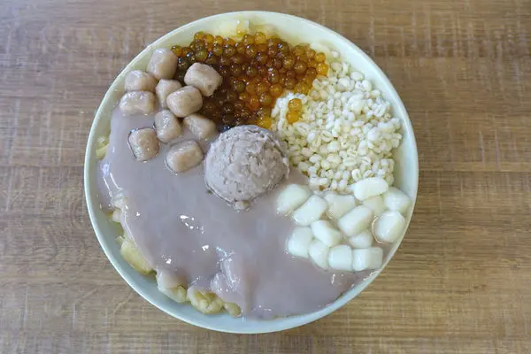 阿爸の芋圓‧永和樂華夜市的好冰友~有芋泥、芋圓、芋泥球的大碗蔗片冰!!!