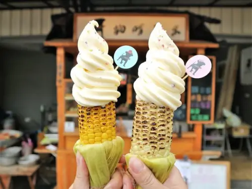 【台南】狗啃玉米。當天現採，自產自銷，頗具特色的玉米冰淇淋